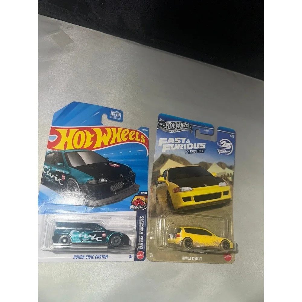 Hot Wheels Honda Civic Custom Drag Racers & Fast Furious Civic EG Lot of 2